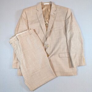Lauren Ralph Lauren Mens Wool Suit Jacket & Pants 48R Plaid